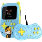 Yeni Nesil Mini Taşınabilir Sevimli Atari Oyun Konsolu 500 Oyunlu 2 Oyunculu Tv Den Oynama Özelikli - Mavi - Dijital
