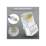 Yeni Nesil Rj-45 Yeni Nesil Delikli Konnektör 100 Adet Yeni Nesil Cat5/Cat6 Yeni Nesil Rj45 100 Adet