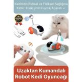 Yeni Nesil Şarjlı Renkli Kuyruk Aparatlı Eğlenceli Akıllı Uzaktan Kumandalı Robot Kedi Oyuncağı