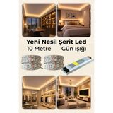 Yeni Nesil Şerit LED Seti ◆ 10 Metre Günışığı LED + 12.5 Amper 150 W Slim Trafo - Gün Işığı