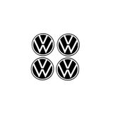 Yeni Nesil Tasarım Damla Sticker Siyah Volkswagen Jant Göbeği 5.5cm Uyumlu