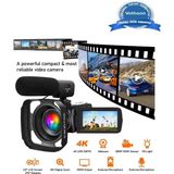 Yeni Nesil Toptancı - YNT 4K Vlog Dijital Video Kamera Wifi 48Mp 16X Kaydedici Fotoğrafçılık 3.0’’Ips Dokunmatik Ekran Mikrofo