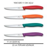 Yeni Seri 4 Lü Set 11 Cm Çelik Uçlu Tırtıklı Bıçak