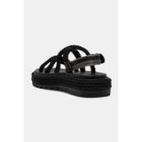 Yeni Sezon Bodrum Mıd Platform Kadın Halat Sandalet BOD.0020.M.P-SIYAH
