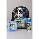YENİ SEZON LİSANSLI BATMAN OKUL ÇANTASI,BESLENME KABI VE 500 ML TRITAN MATARA OKUL SETİ - 1 - 000-Siyah