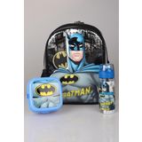 YENİ SEZON LİSANSLI BATMAN OKUL ÇANTASI,BESLENME KABI VE 500 ML TRITAN MATARA OKUL SETİ