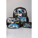 YENİ SEZON LİSANSLI BATMAN TEK BÖLMELİ KÜÇÜK BOY ANAOKUL,BESLENME VE KALEM ÇANTASI OKUL SETİ - 1 - 000-Siyah