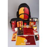 Yeni Sezon Lisanslı Galatasaray Çubuklu Full Kırtasiye Okul Seti 3 Bölmeli Okul,kalem ve Beslenme ÇANTASI,700 ml Matara,beslenme Kabı Seti - 1 - 12M-Krem