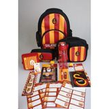 Yeni Sezon Lisanslı Galatasaray Parçalı Full Kırtasiye Okul Seti 3 Bölmeli Okul,kalem ve Beslenme ÇANTASI,700 ml Matara,beslenme Kabı Seti - 1 - 00-Siyah