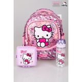 YENİ SEZON LİSANSLI HELLO KITTY'NIN PIRILTILI DÜNYASI ÖZEL KOLEKSİYON OKUL ÇANTASI ,BESLENME KABI VE TRITAN MATARA SETİ - Çok Renkli
