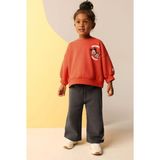 Yeni Sezon Mickey Baskılı Sweatshirt & Ispanyol Paça Eşofman Altı 2 Parça Alt Üst Takım - 7 - 8 Yaş - Açık Kremit
