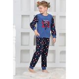 Yeni Sezon Sonbahar/kış Erkek Çocuk Skate 8 Desenli Polar Pijama Takımı 4536 - 10 - 11 Yaş - Mavi