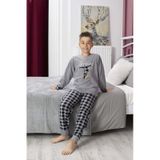Yeni Sezon Sonbahar/kış Erkek Çocuk Skate Desenli Polar Pijama Takımı 4515-gri Gri