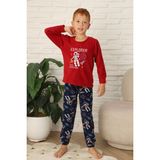 Yeni Stil Sonbahar/kış Erkek Çocuk Uzay Figür Astronot Desen Polar Pijama Takımı 4565 - Kırmızı - 7 - 8 Yaş