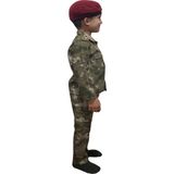 Yeni Tip Askeri Kamufkaj Bordo Bereli Çocuk Takımı - 15 - 16 Yaş - Haki