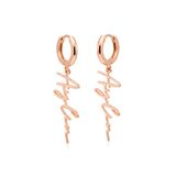Yeni Trend İsim Küpe - Rose
