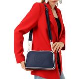 Yeni Trend Orta Boy Çok Bölmeli Kadın Omuz Çantası 25CM * 17CM * 10CM - 25 x 17 cm - Lacicert - Kırmızı