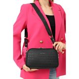 Yeni Trend Orta Boy Çok Bölmeli Kadın Omuz Çantası 25CM * 17CM * 10CM - 25 x 17 cm - Siyah - 003