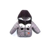 Yeni Trend Sevimli Dinazor Figürlü Welsoft Kulaklı Kapüşonlu Kışlık İçi Peluş Erkek Bebek Mont Şişme