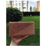 Yeni Yeni Model Taşlı Model Bakır Renk Kutu Abiye Çanta - Metalik