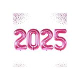 Yeni Yıl Büyükpembe 2025 Balonları 40 Inç Mutlu Yıllar Süslemeleri Yılbaşı Arifesi Parti Malzemeleri