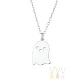 Yeni Yıl Halloween Hayalet 925 Ayar Gümüş Kolye