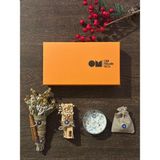 Yeni Yıl Nazar&korunma Ritüeli Seti-Palo Santo-Üzerlik-Adaçayı Tütsüsü & Amazonit %100 Soya Wax Mum - 00 Beyaz