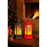 Yeni Yıl Noel Temalı 2 Li Set Işıklı Yılbaşı Feneri Çam Ağacı & Bambi Figürlü Kandili Fener 14 Cm
