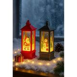 Yeni Yıl Noel Temalı 2 Li Set Işıklı Yılbaşı Feneri Noel Baba Kardan Adam Figürlü Kandili Fener 14Cm Vitrin