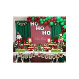 Yeni Yıl Yeşil - Kırmızı Balon Zincir Noel Konsept Zincir