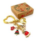 Yeni Yıl Yılbaşı Çam Ağacı Noel Eldiven Charm Çanta Süsü Anahtarlık KY112