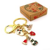 Yeni Yıl Yılbaşı Christmass Noel Eldiven Çorap Charm Çanta Süsü Anahtarlık KY121