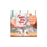 Yeni Yıla Özel Tasarım Happy New Year Geyikli Kupa Bardak