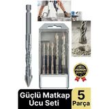 Yeni Yüksek Güçlü Kırılmaz Ahşap Metal Sac Demir Çelik Delebilen Matkap Ucu Seti 5 Parça