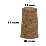 Yeni11 Konik Mantar Tıpası 50 Adet Şarap Şişesine Uygun 33*21*17 mm Doğal Malzeme