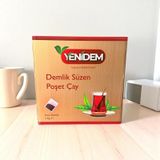 Yenidem Kare Demlik Süzen Poşet Çay Ev Tipi Siyah Çay ve Hibiskus Karışımı Bamya Çiçeği 3 KG