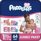 Yenidoğan Bebek Bezi 1 Numara (2-5 Kg) 64 Adet – Paket - 0 - 1 Ay