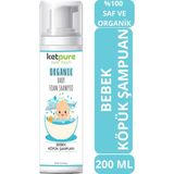 Yenidoğan Bebek Köpük Şampuanı Saç ve Vücut Için Organik ve Doğal Içerik 200 ml