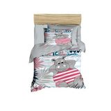 Yenidoğan Erkek Bebek Nevresim Takımı %100 Pamuklu Tropical Summer (Çok Renkli)