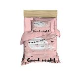 Yenidoğan Kız Bebek Nevresim Takımı %100 Pamuklu Good Night (Çok Renkli)