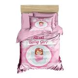 Yenidoğan Kız Bebek Nevresim Takımı %100 Pamuklu Sweet Baby Girl (Çok Renkli)
