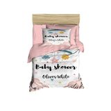 Yenidoğan Kız Bebek Nevresim Takımı 3D Pamuklu Baby Shower White