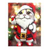 Yenigeldi 1 Adet 40 Cm Noel Baba Kedi Yılbaşı Yastık Yılbaşı Süsü