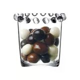 Yenigeldi 1 Adet Cam Inci Boncuklu Bardak Çerezlik Sunumluk Mumluk Düğün Masa Organizasyon Cam ( 7X7 Cm)
