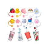 Yenigeldi 12 Adet Toz Geçirmez Silikon Pipet Koruyucu Tapa Pipet Kapak Böcek Ve Sineklere Karşı,Multicolor