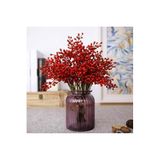 Yenigeldi 1adet 30 Cm El Yapımı Kokina Red Berry Yılbaşı Süs , Ev Parti Kış Noel Gün Işığı Ledli