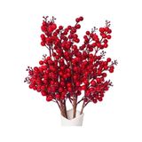 Yenigeldi 2 Adet El Yapımı Kokina Red Berry Yılbaşı Süs , Ev Parti Kış Noel Yılbaşı Süsü T107