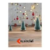 Yenigeldi 3’lü Mini (10-15-20 Cm) Kar Efektli Çam Ağacı Seti Masa Üstü Yılbaşı Süsü, Dekorasyon Ağacı