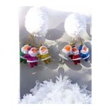 Yenigeldi (5 Cm) Parlak Ve Renkli Yılbaşı Noel Baba Süsleri - 6’Lı Set