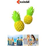 Yenigeldi Ananas Plaj Havlu Mandal Klipsi 2 Adet Rüzgara Dayanıklı Güçlü Tutuş Eğlenceli Tasarım